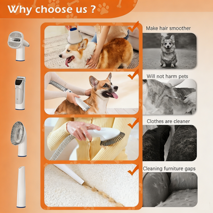 Oranwin Pet Grooming Vacuum Kit