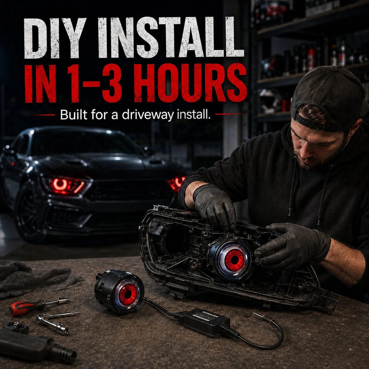 Oranwin Demon Eye LED Headlight Kit