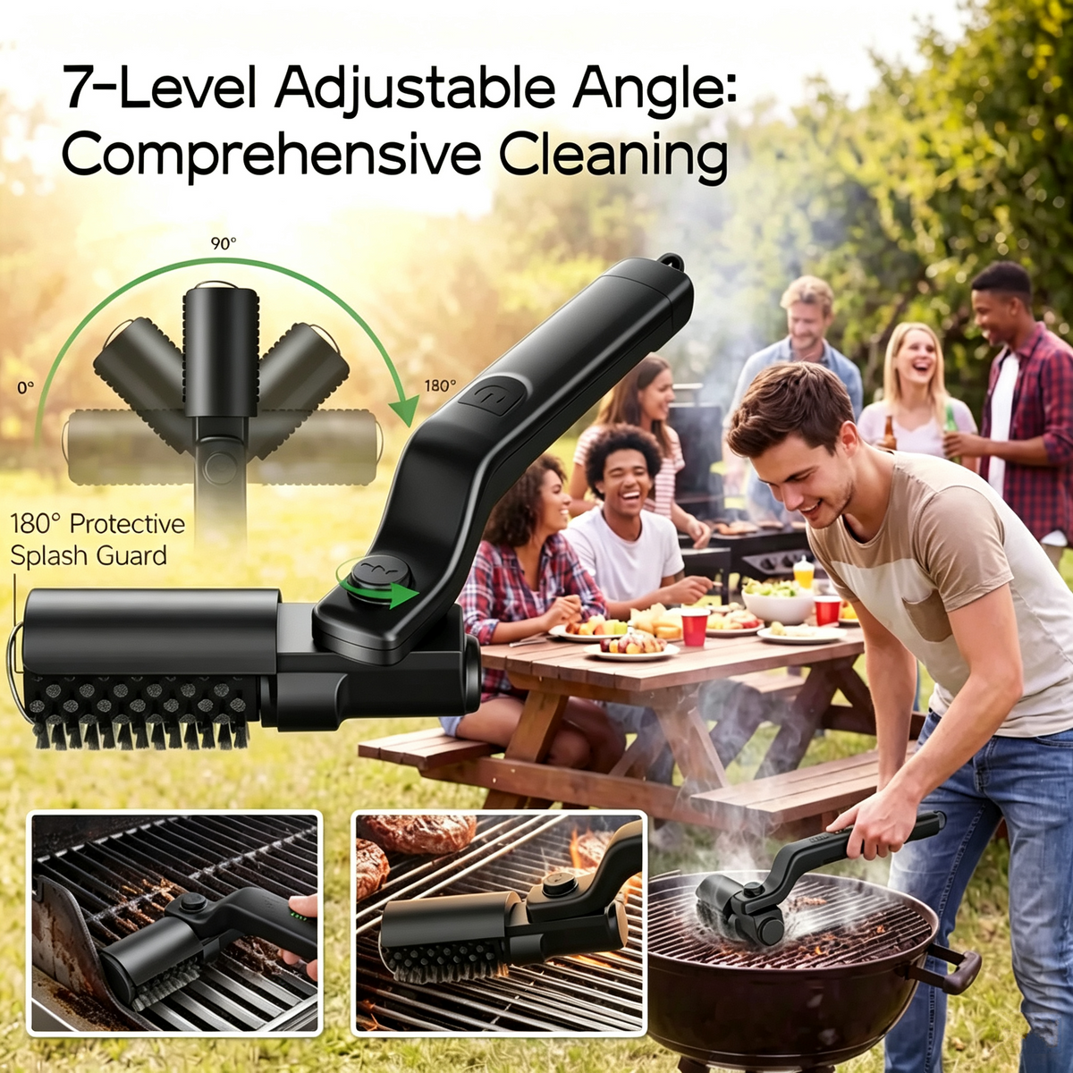 Oranwin 2-in-1 Cordless Electric Grill Brush & Scrubber