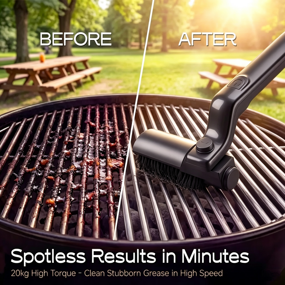 Oranwin 2-in-1 Cordless Electric Grill Brush & Scrubber