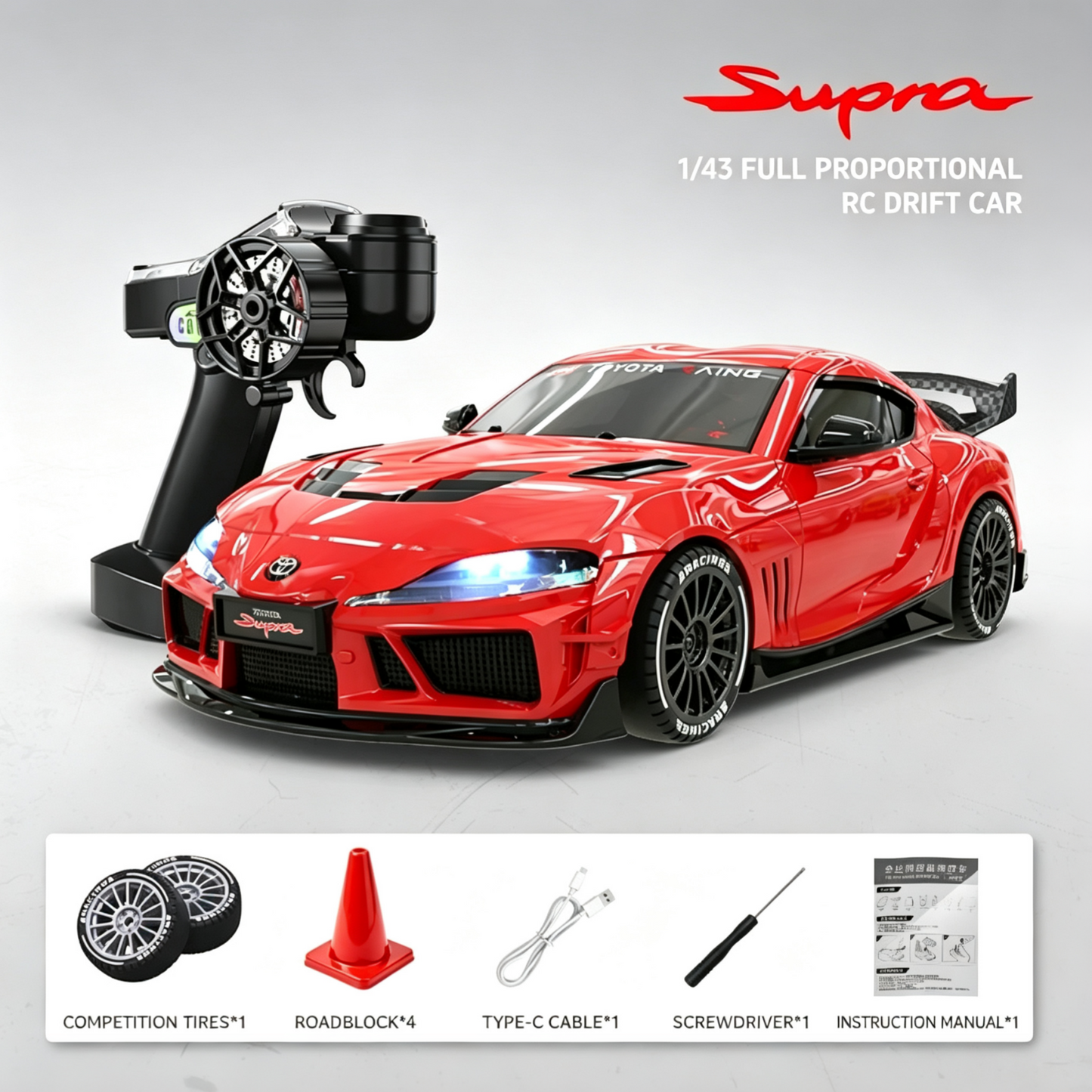 Oranwin 1:43 RC Drift Car – Licensed Toyota Supra