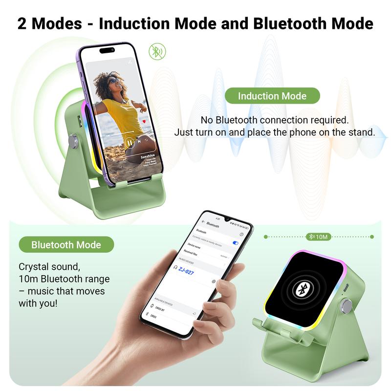 Oranwin 5-in-1 Induction Bluetooth Speaker Phone Stand