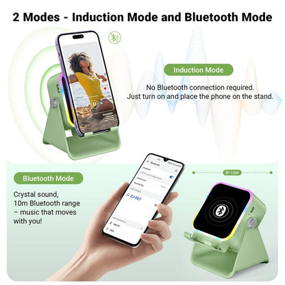 Oranwin 5-in-1 Induction Bluetooth Speaker Phone Stand