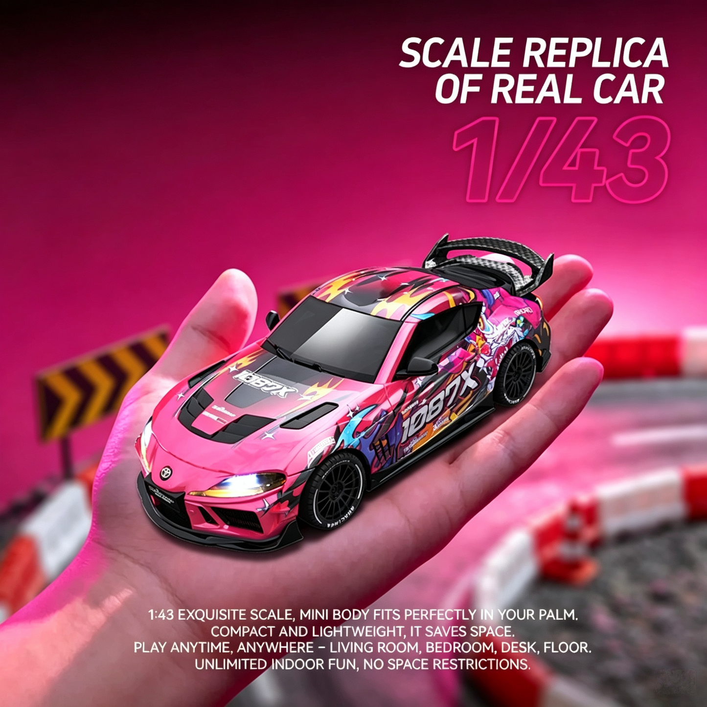 Oranwin 1:43 RC Drift Car – Licensed Toyota Supra