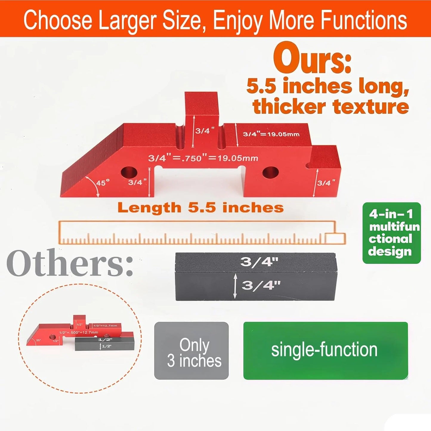 Oranwin 14-Piece Precision Aluminum Setup Blocks for Woodworking