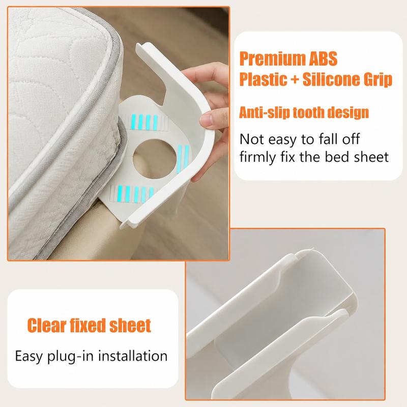 Oranwin 4-Pack Heavy Duty Bed Sheet Clips