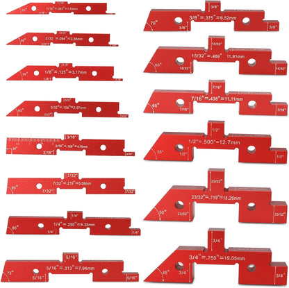 Oranwin 14-Piece Precision Aluminum Setup Blocks for Woodworking