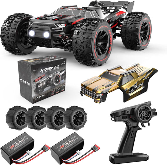 Oranwin HYPER GO H14BM V3 1/14 Brushless RC Cars for Adults Fast 50 mph | RC Truck, 3S Power, Fast Extreme, Waterproof, 2 batteries, for Snow or Sand