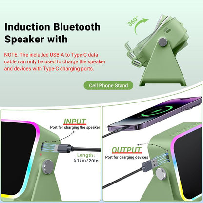 Oranwin 5-in-1 Induction Bluetooth Speaker Phone Stand
