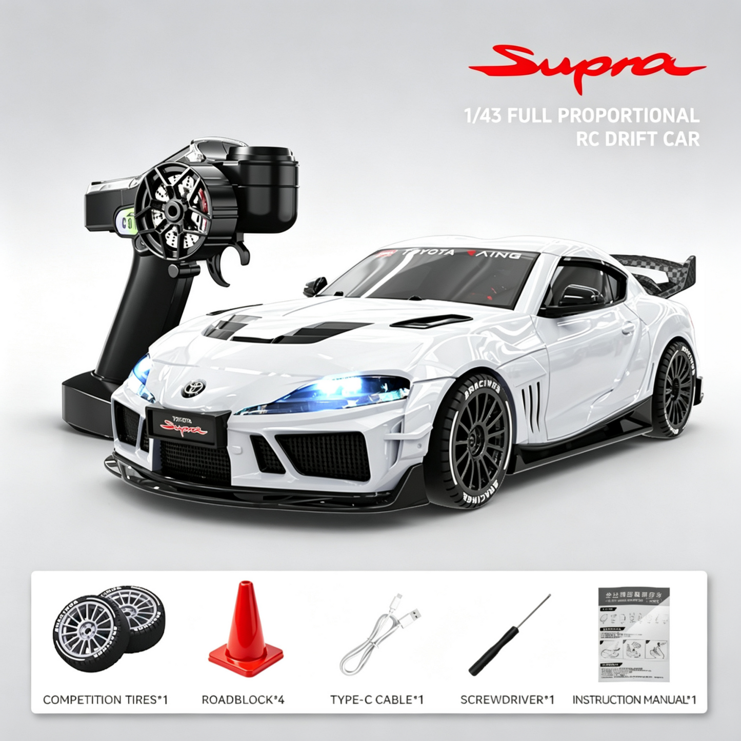 Oranwin 1:43 RC Drift Car – Licensed Toyota Supra