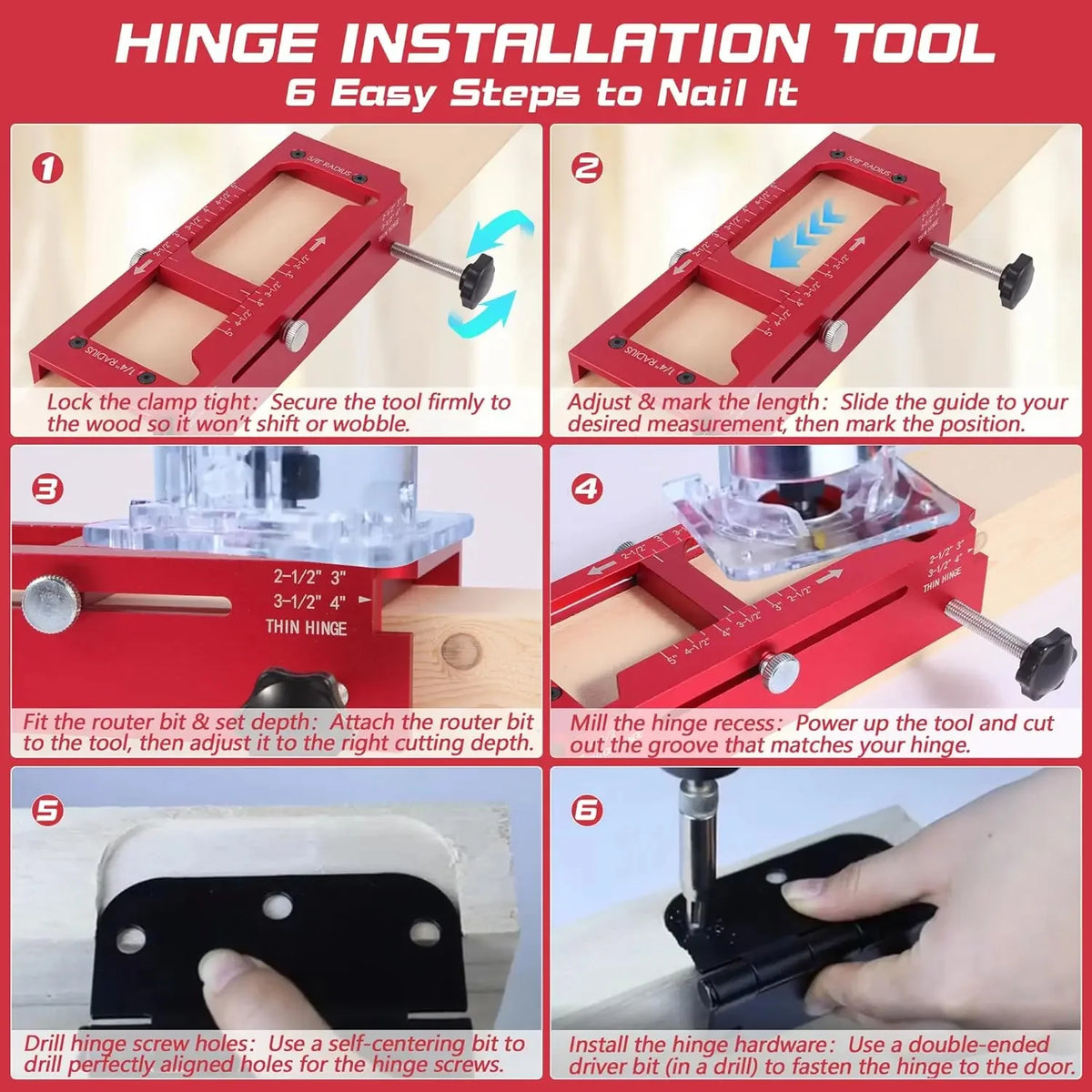 Oranwin Door Hinge Installation Jig Tool