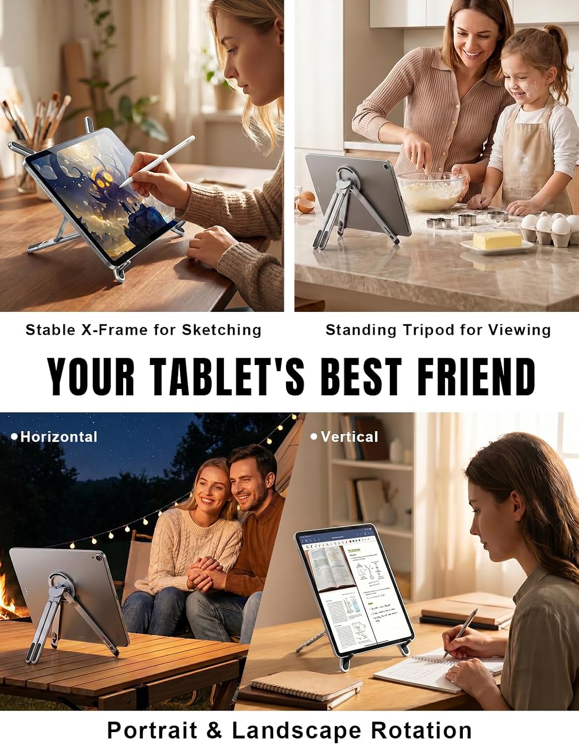 Oranwin 4-in-1 Foldable Laptop Stand with Phone Holder