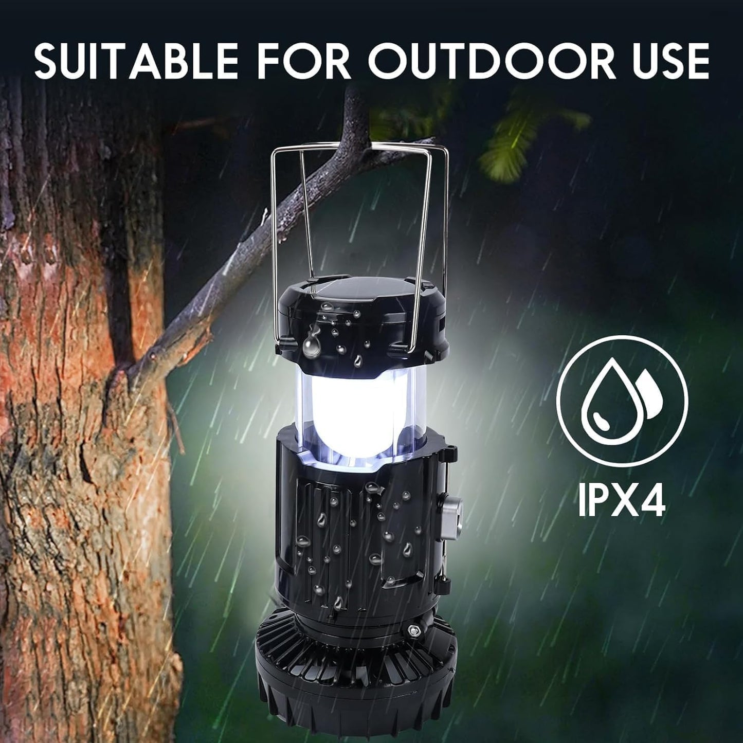 5-in-1 Solar Camping Lantern & Fan