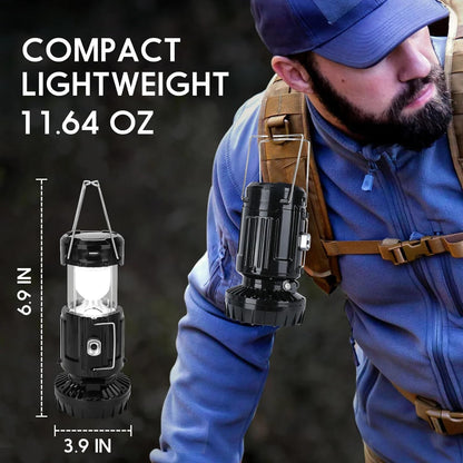 5-in-1 Solar Camping Lantern & Fan