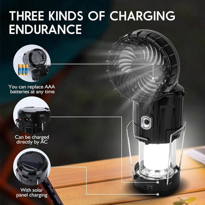 5-in-1 Solar Camping Lantern & Fan