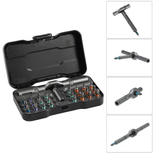 Oranwin 24-in-1 Magnetic Ratchet Screwdriver Set – Compact Multi-Tool Kit with Portable Case