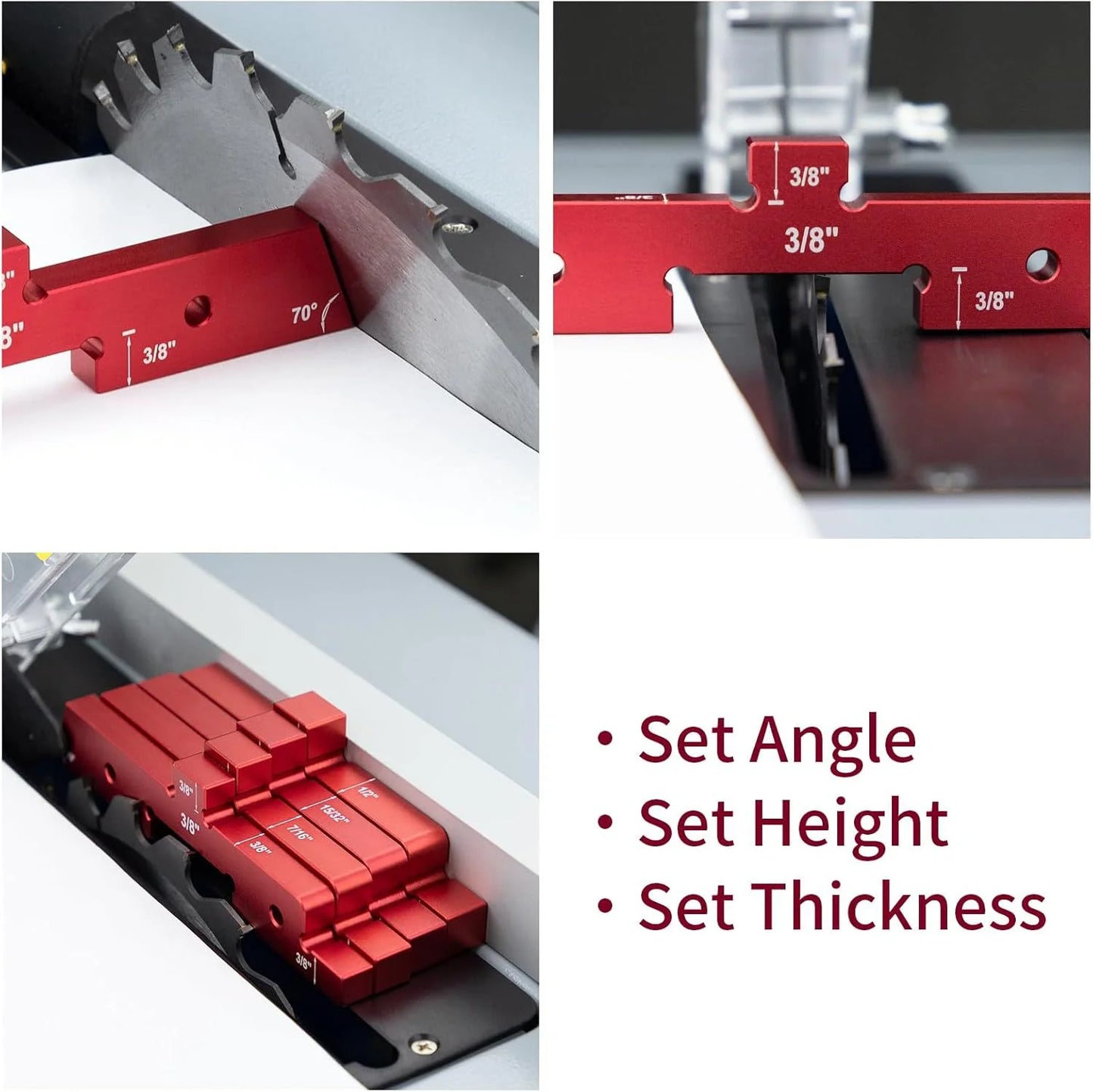 Oranwin 14-Piece Precision Aluminum Setup Blocks for Woodworking
