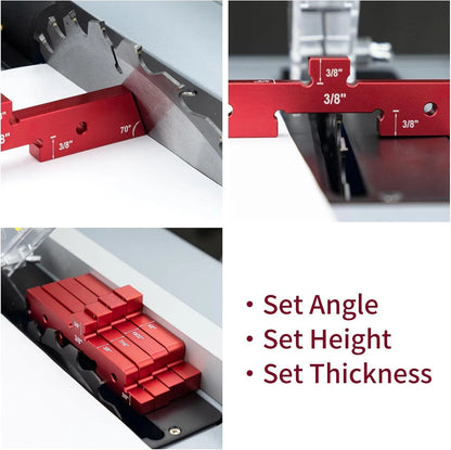 Oranwin 14-Piece Precision Aluminum Setup Blocks for Woodworking