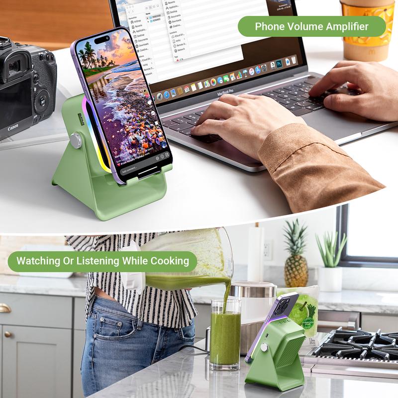 Oranwin 5-in-1 Induction Bluetooth Speaker Phone Stand