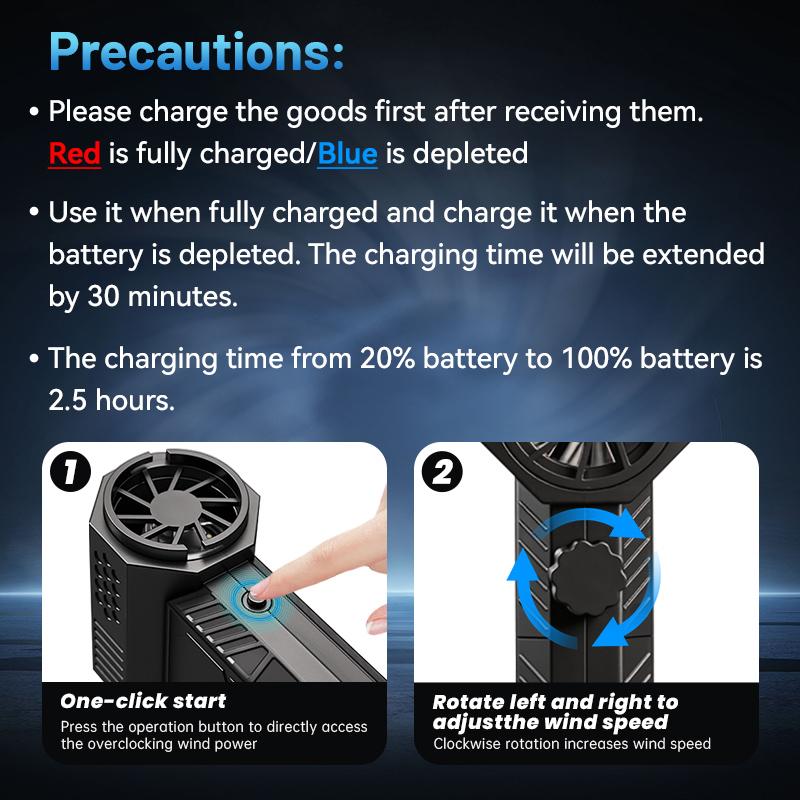 Oranwin Powerful Cordless Mini Turbo Fan