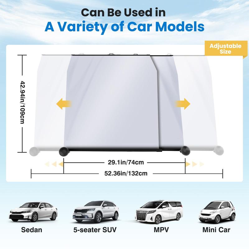 Oranwin Automatic Retractable Car Windshield Sunshade
