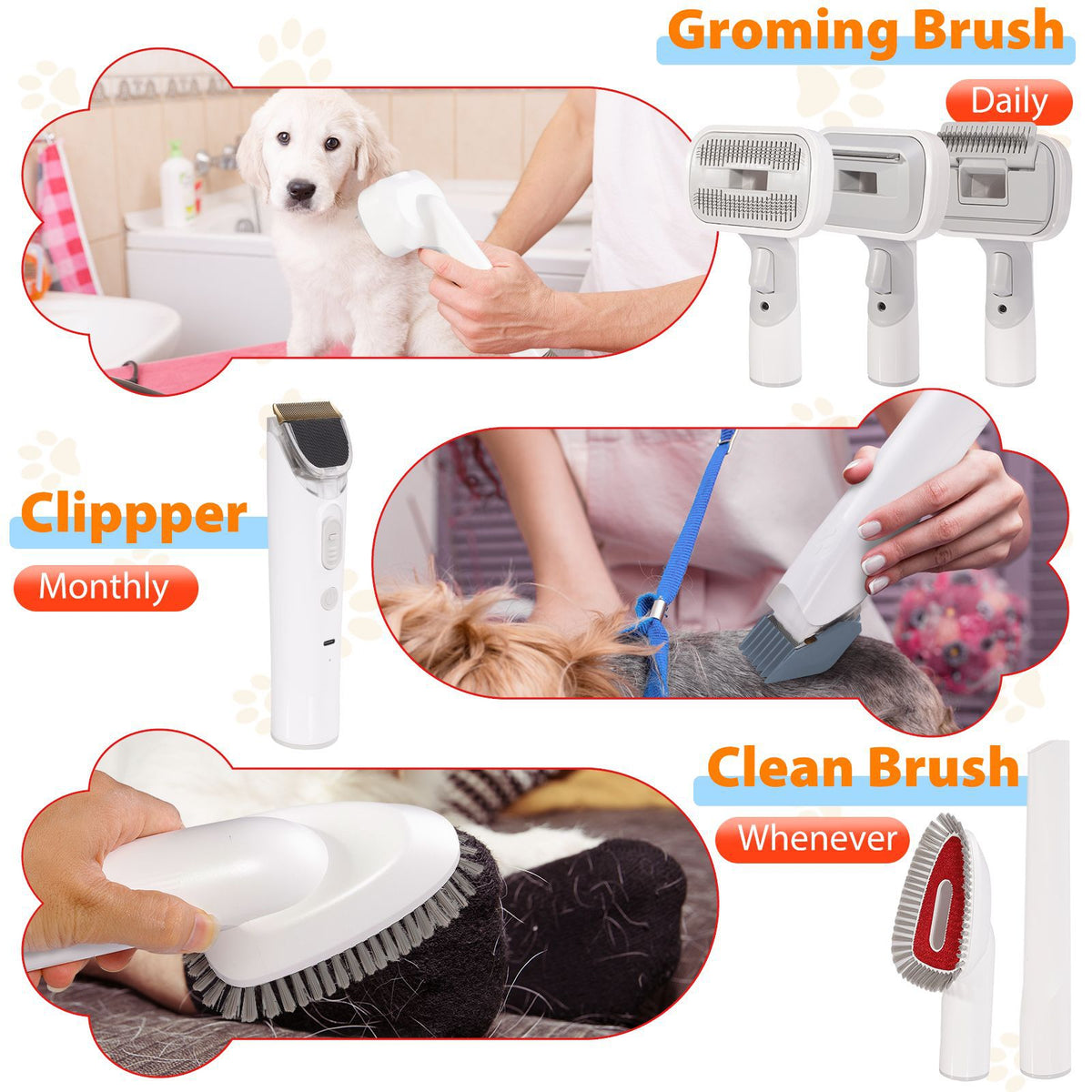 Oranwin Pet Grooming Vacuum Kit