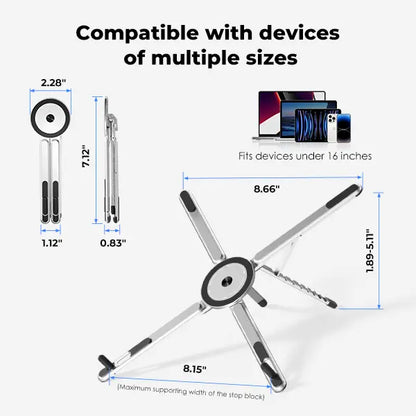 Oranwin 4-in-1 Foldable Laptop Stand with Phone Holder