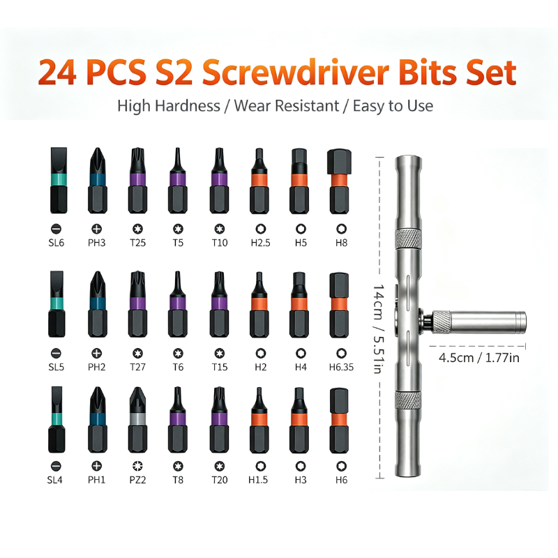 Oranwin 24-in-1 Magnetic Ratchet Screwdriver Set – Compact Multi-Tool Kit with Portable Case