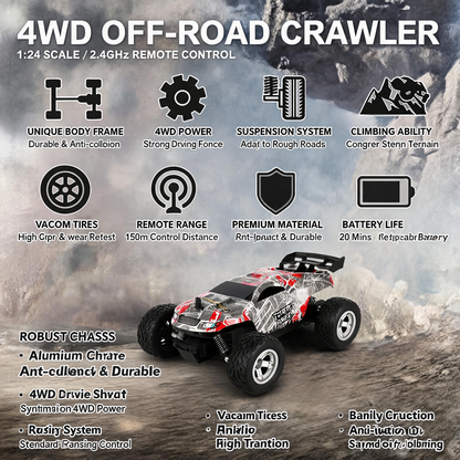 Oranwin 1:24 High-Power RC Off-Road Buggy with 4WD Drive System