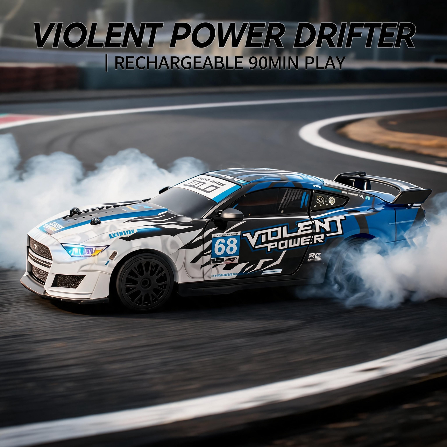 Oranwin 1:24 Scale Velocity Power RC Drift Stunt Car with 2.4GHz Remote Control
