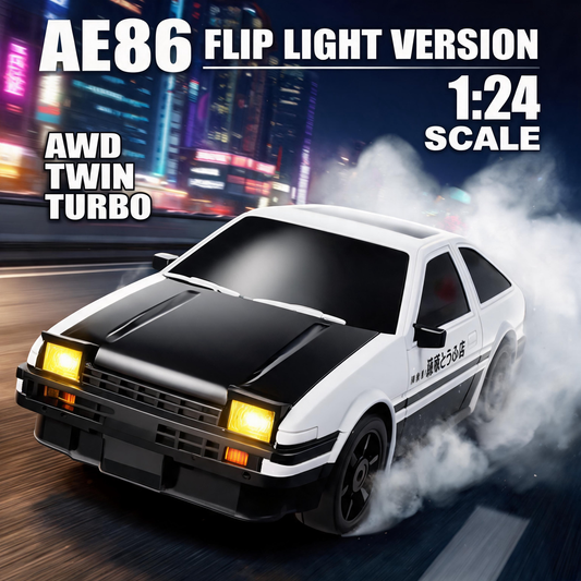 Oranwin 1:24 RC Drift Car – AE86 Black Hood Style