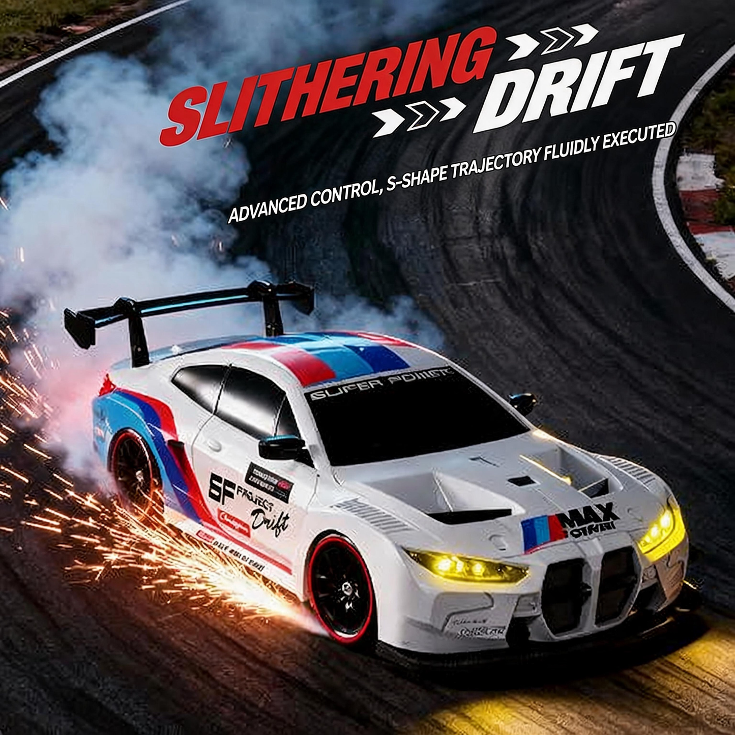 Oranwin 1:24 Scale BMW GT3 Style 4WD RC Drift Racing Car