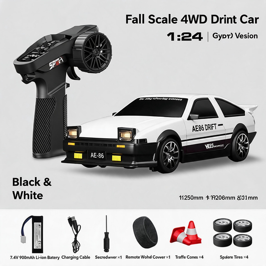 Oranwin 1:24 4WD Full-Proportional RC Drift Car – AE86 Style