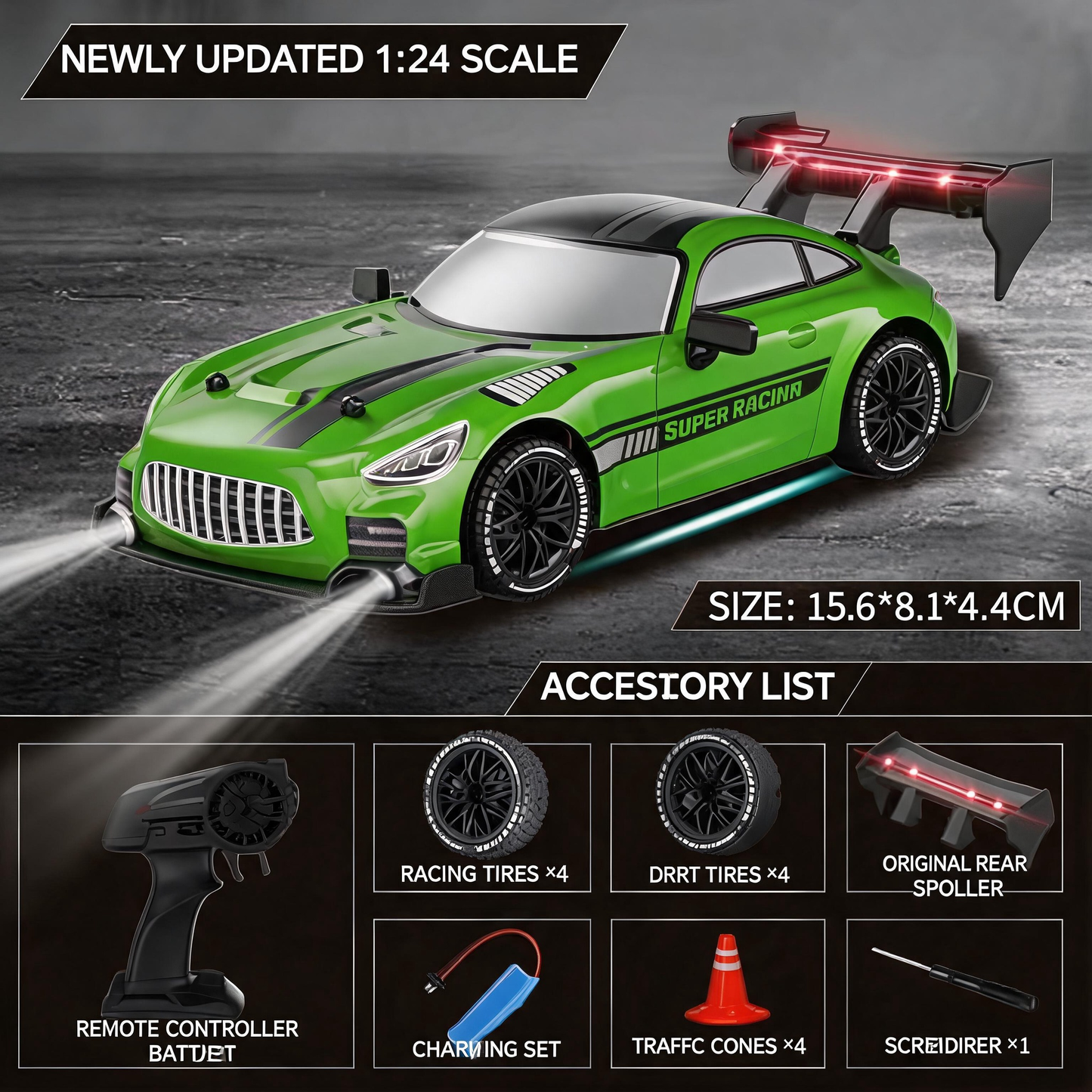 Oranwin 1:24 4WD RC Drift Car – Super Racing Style