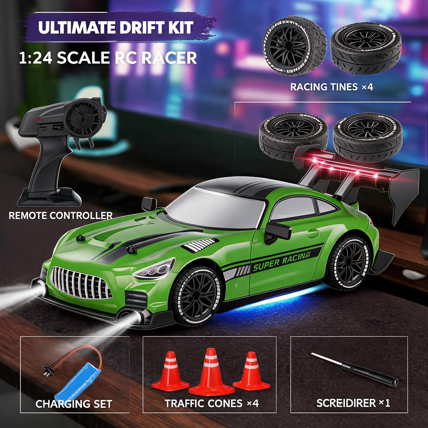 Oranwin 1:24 4WD RC Drift Car – Super Racing Style