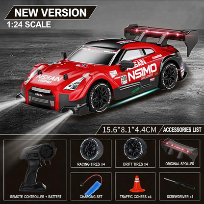 Oranwin 87005A red 1:24 RC drift car with accessories