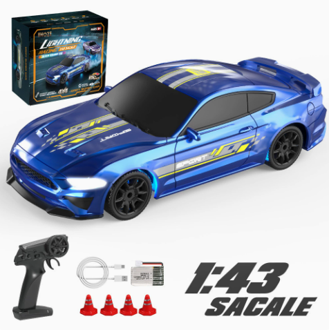 Oranwin ENOZE 8500 1:43 RC drift car in blue with remote control and accessories