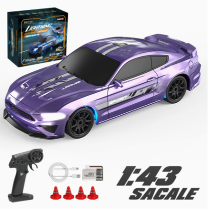 Oranwin ENOZE 8500 1:43 RC drift car in purple with remote control and accessories