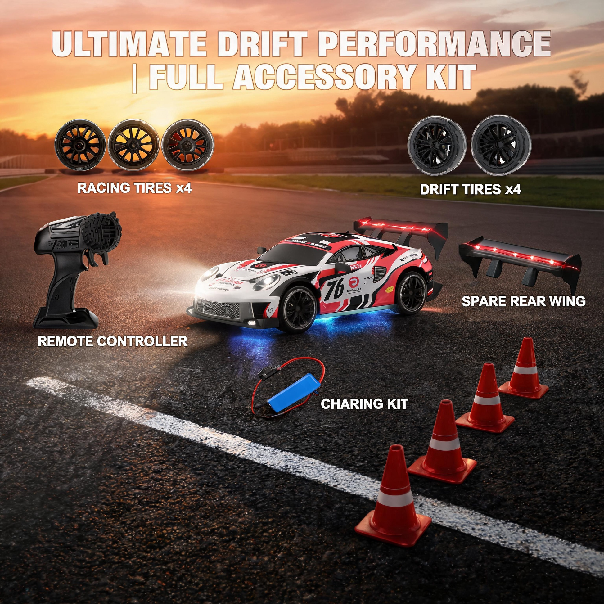 Oranwin RC drift car full accessory kit